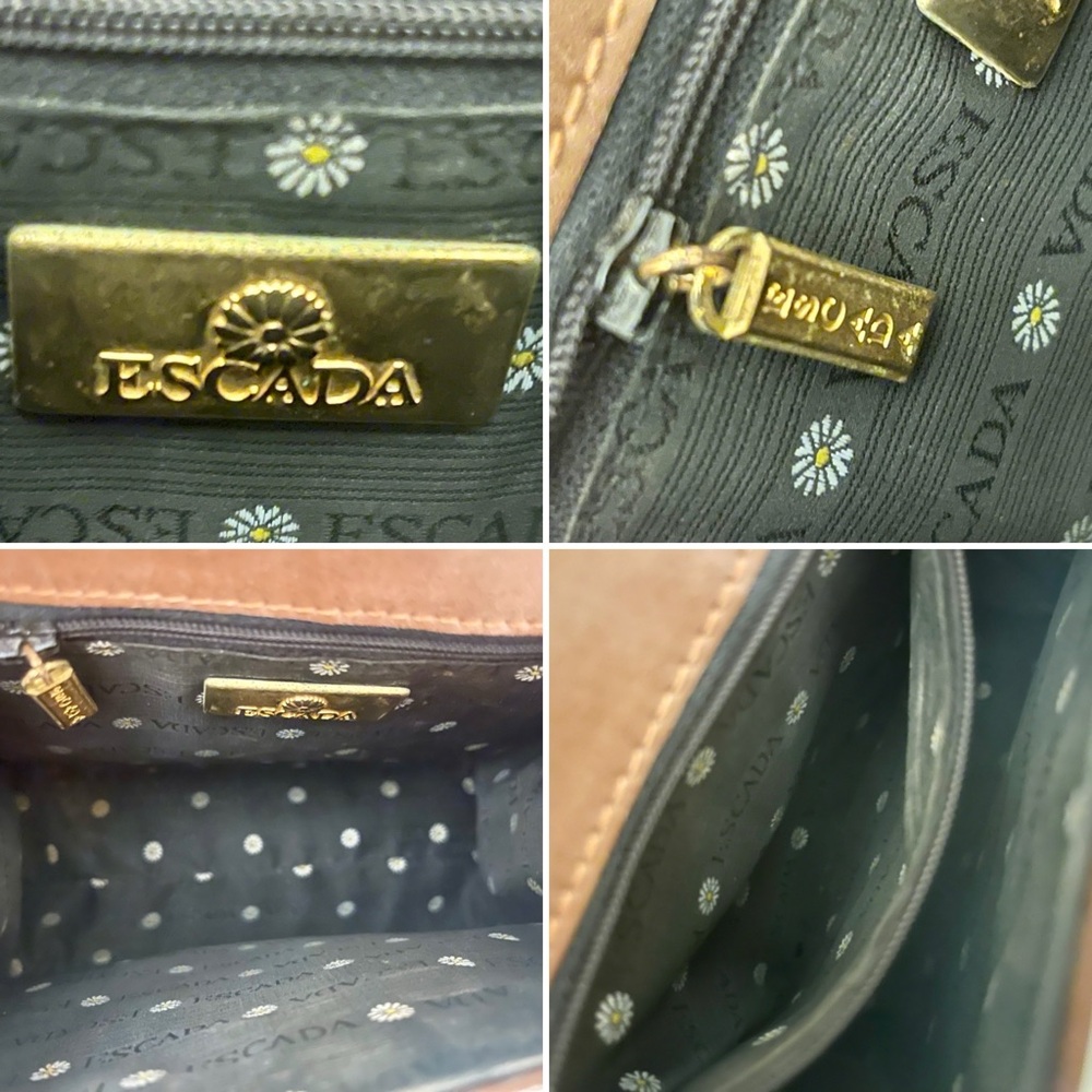 Escada Brown Shoulder Bag with Gold Accents - Picture 6 of 7